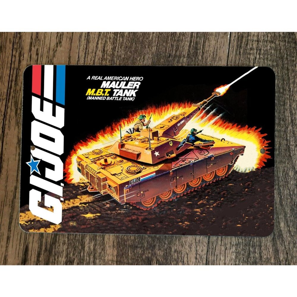 MBT Mauler Manned Battle Tank 8x12 Metal‎ Wall Sign GI Joe Poster